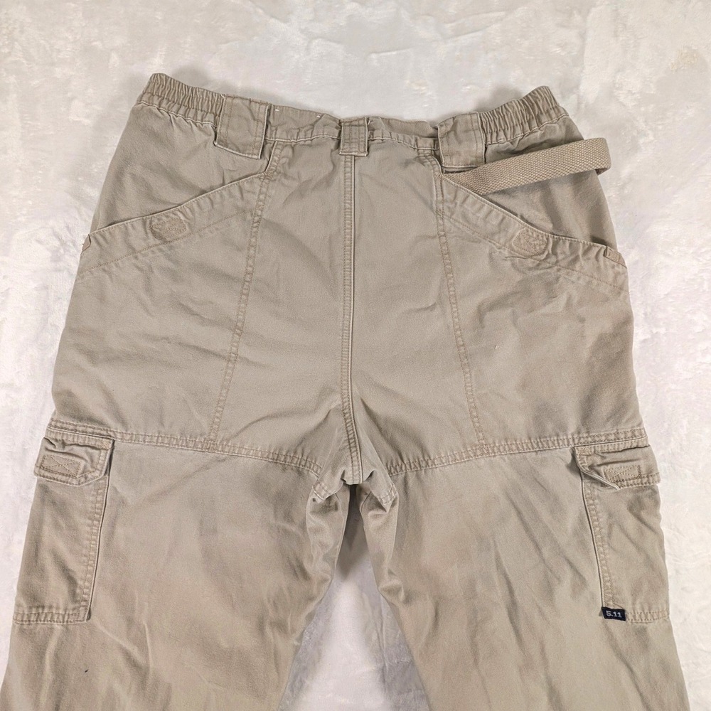 5.11 Tactical Series‎ Mens 36x32 Khaki Cargo Pants Cotton Ripstop Workwear READ - Picture 3 of 13